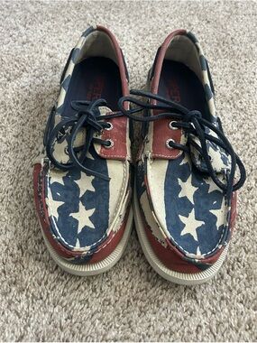 Men's Authentic Original Stars and Stripes Boat Shoe by Sperry Patriotic